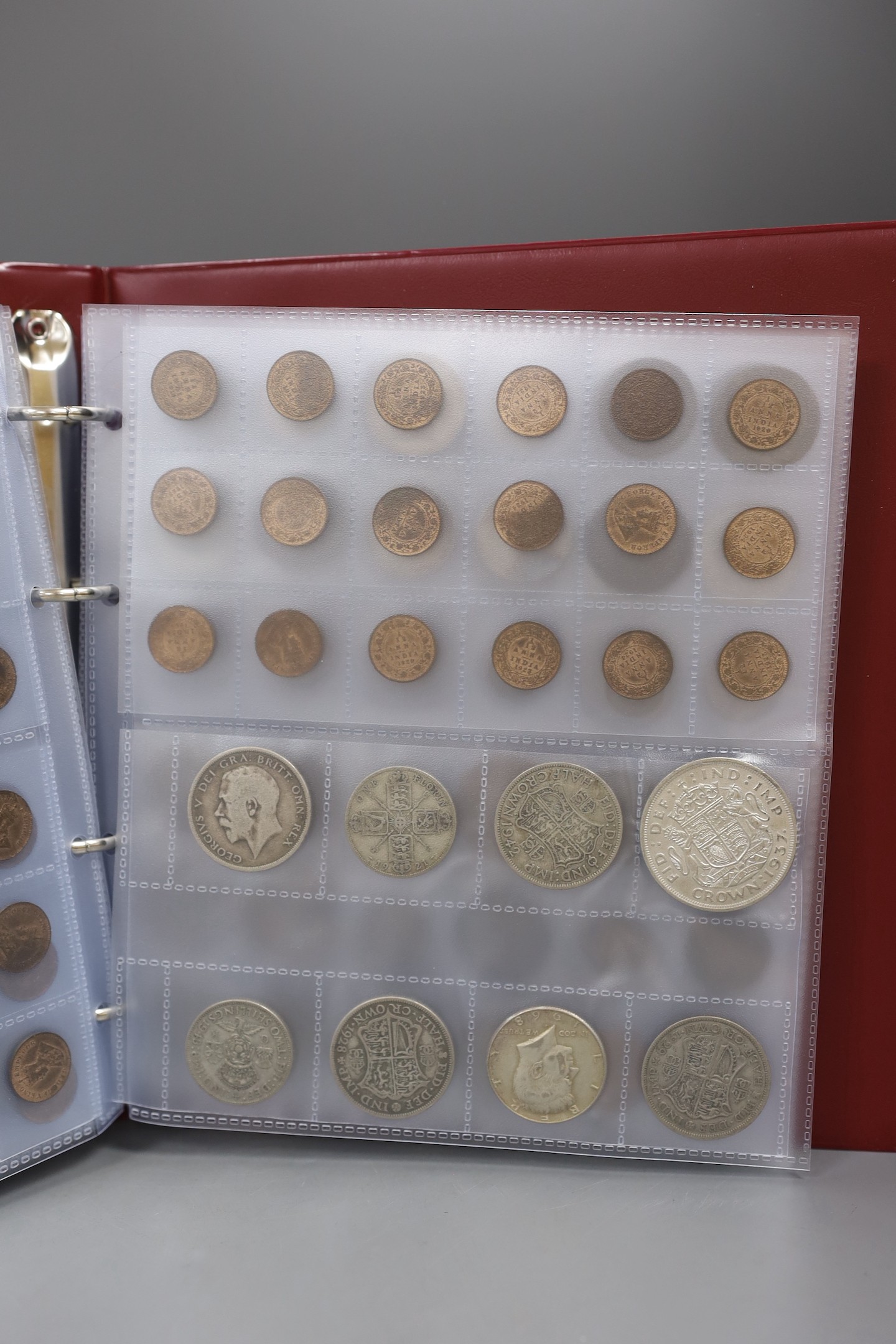 An album of British, Commonwealth and world coins including